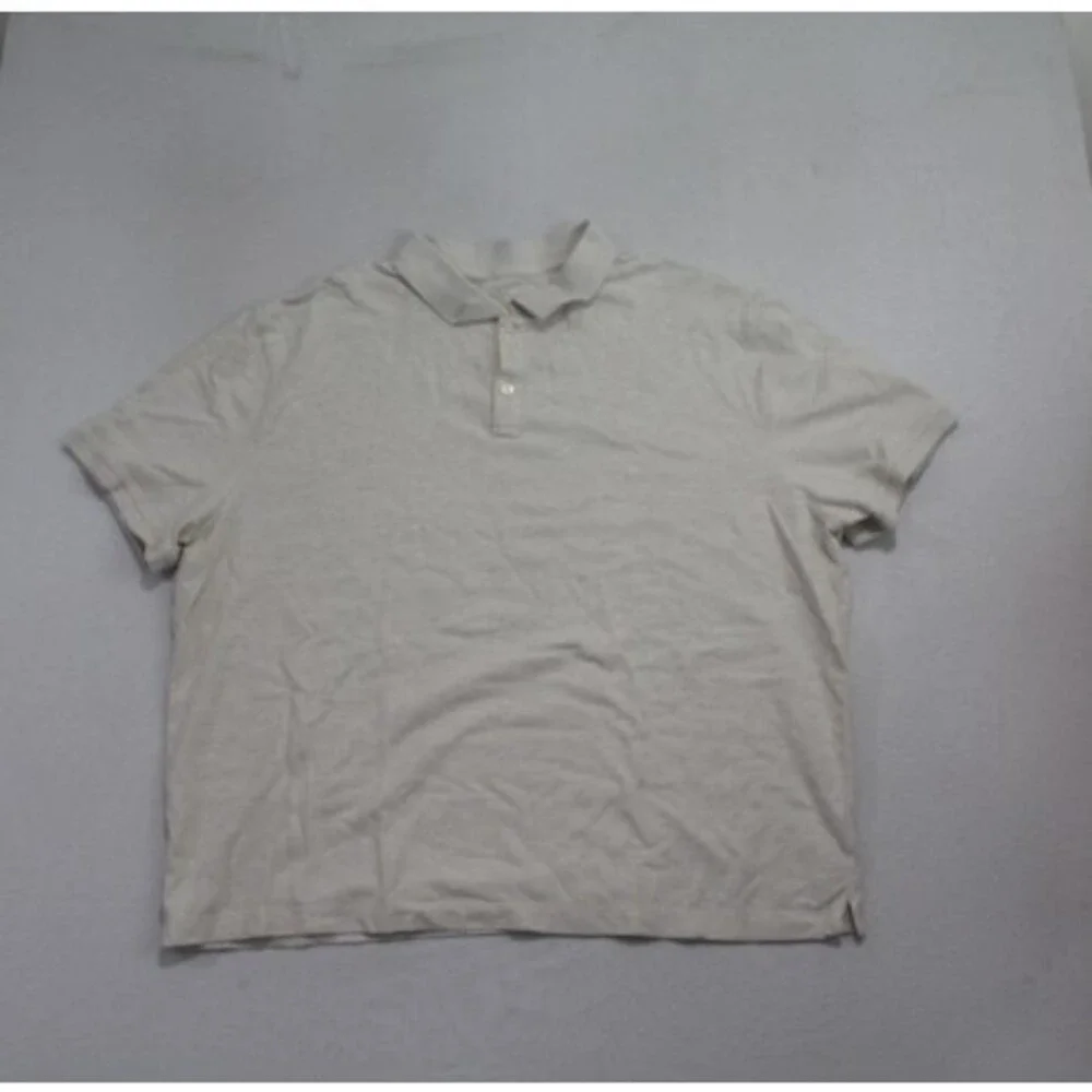 Banana Republic Polo Shirt Men XXL Tan Excellent Organic Cotton Pique S/S